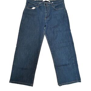 Vitamina Womens Size 46 Mid-Rise Deluxe Edition Cropped Jeans Blue Made in Italy